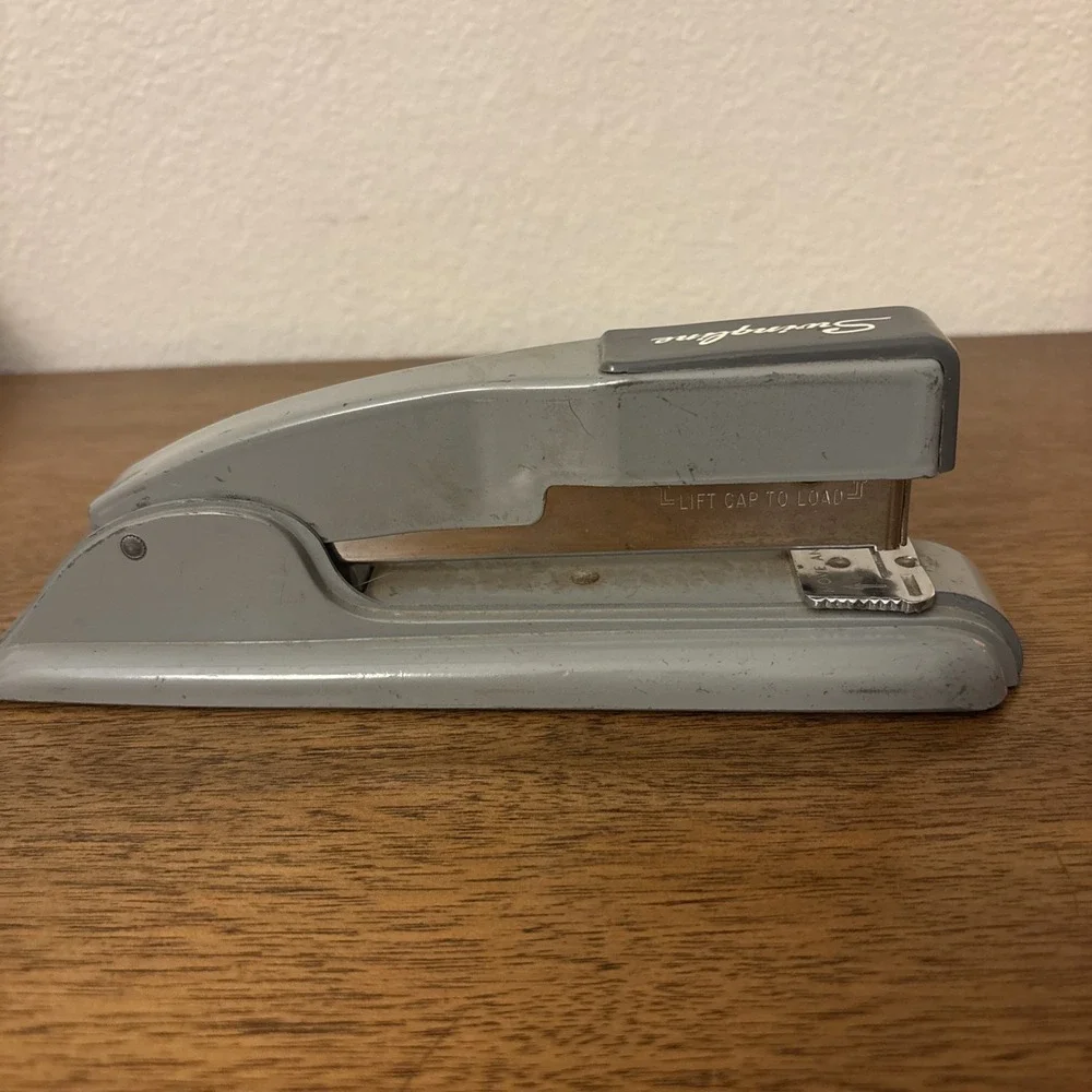 Vintage Industrial Modern Eames‎ Era Swingline Stapler Gray USA Model #27 Works